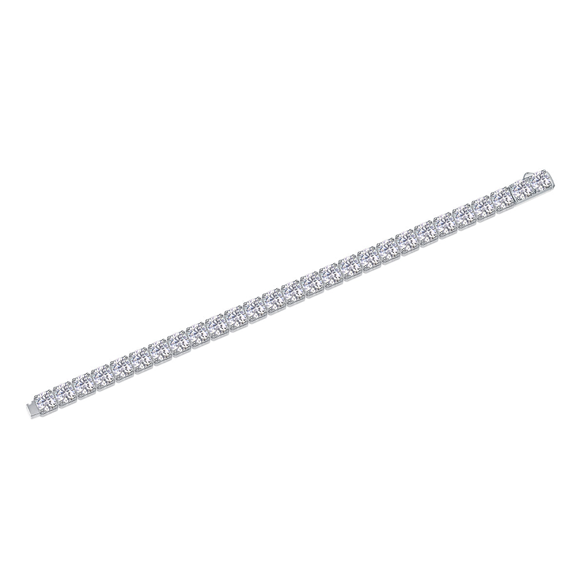 Large Gravitational Pull - Luxury Silver Bracelet Set With Top-quality Moissanite D Color VVS , S925 Silver-plated Platinum