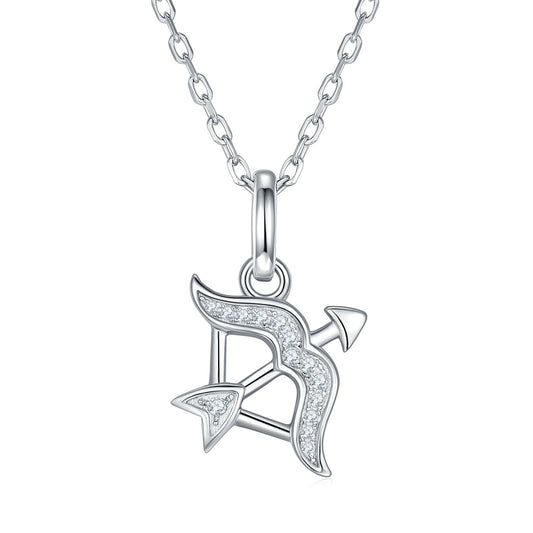 12 Zodiac Signs - Sagittarius, Luxury Necklace Pendant – S925 Silver-Plated Platinum Set With Top-quality Moissanite D Color VVS1