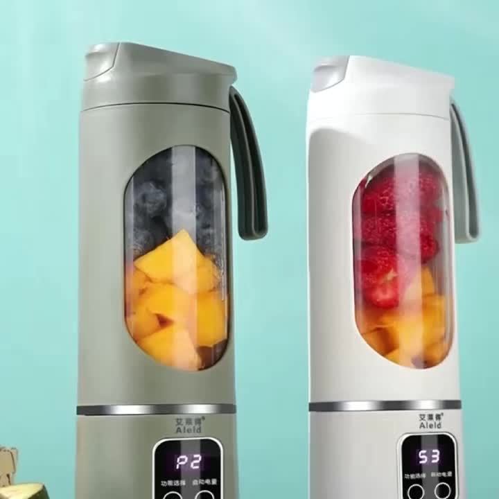 Portable USB-Rechargeable Blender & Juicer | Digital Display, Easy Clean | Ideal for Fruit & Vegetable Drinks, Shakes, Smoothies | Travel-Friendly 15oz Capacity