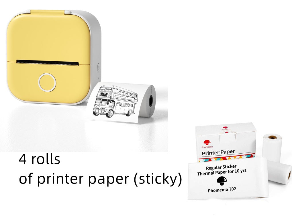 Mini Bluetooth Thermal Label Printer – Portable Photo, Study & Price Tag Printer