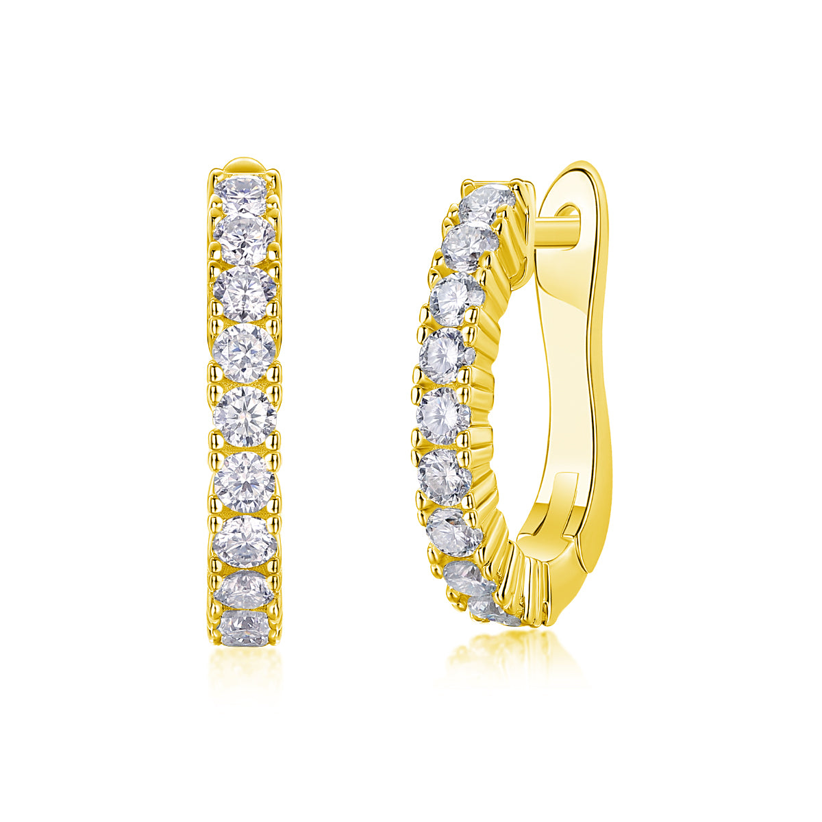 Modern Guide - Premium Moissanite Luxury Silver Stud Earrings S925 Silver Plated Platinum