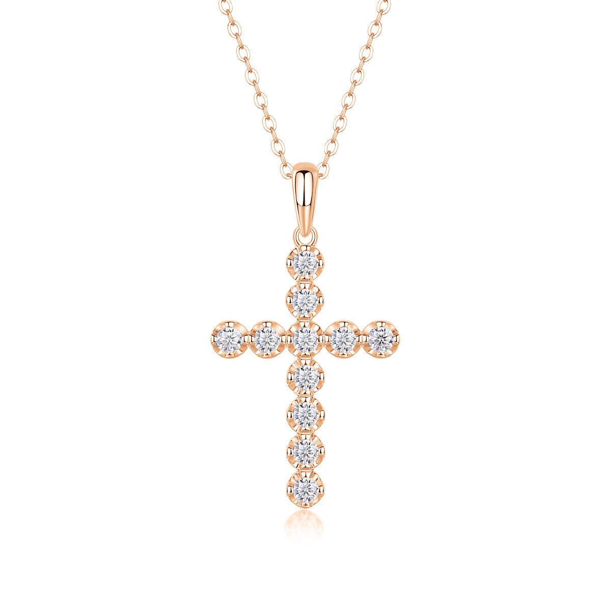 The Pendant Is A Fashionable And Trendy Accessory Set With Top-quality Moissanite S925 Silver And Platinum-plated Gold. It Can Be Tested In Gold Rose Gold With A Diamond Pen