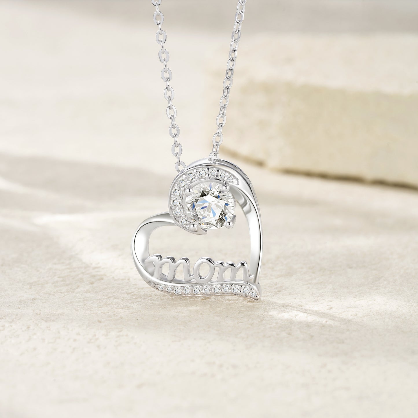 1 Carat Silver Necklace Set With Top Grade Moissanite D Color VVS , Made Of S925 Silver Plated Platinum.