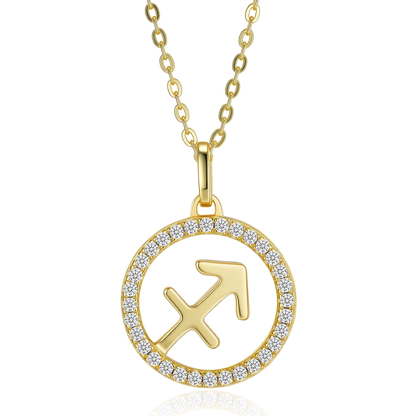 Luxury Silver Necklace Featuring Top-quality Moissanite, Made Of S925 Silver Electroplated With Gold.