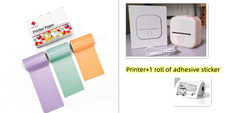 Mini Bluetooth Thermal Label Printer – Portable Photo, Study & Price Tag Printer