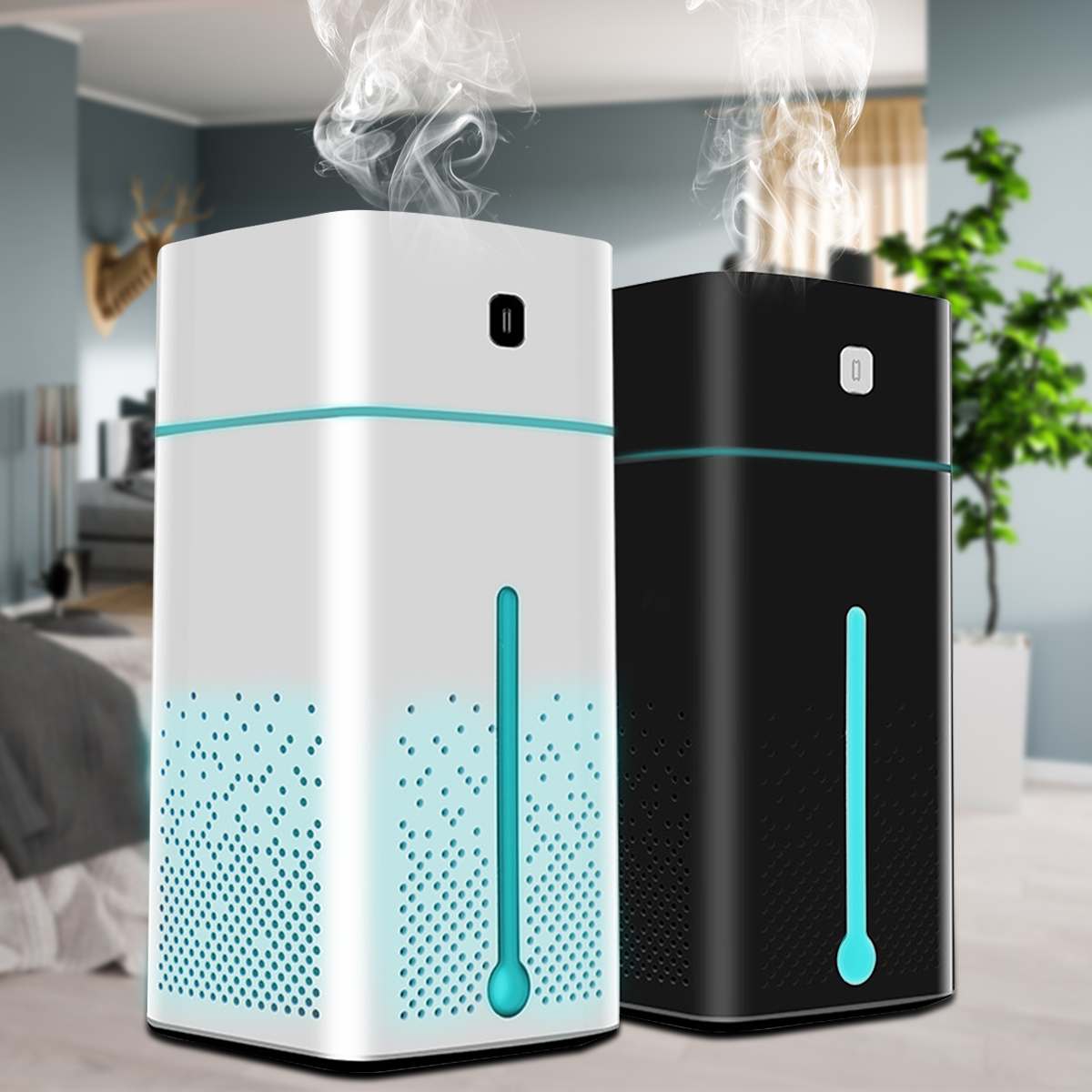 Air Purifier Humidifier for Home – 1000ml Tank, 7 LED Colors, Improves Air Quality