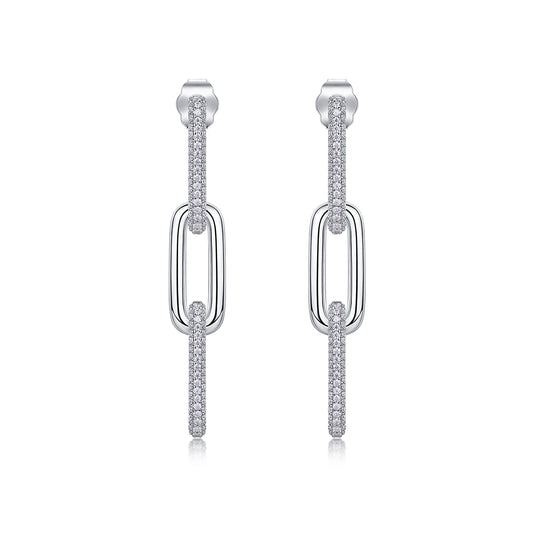 Top-quality Moissanite Luxury Silver Stud Earrings S925 Silver Plated Platinum
