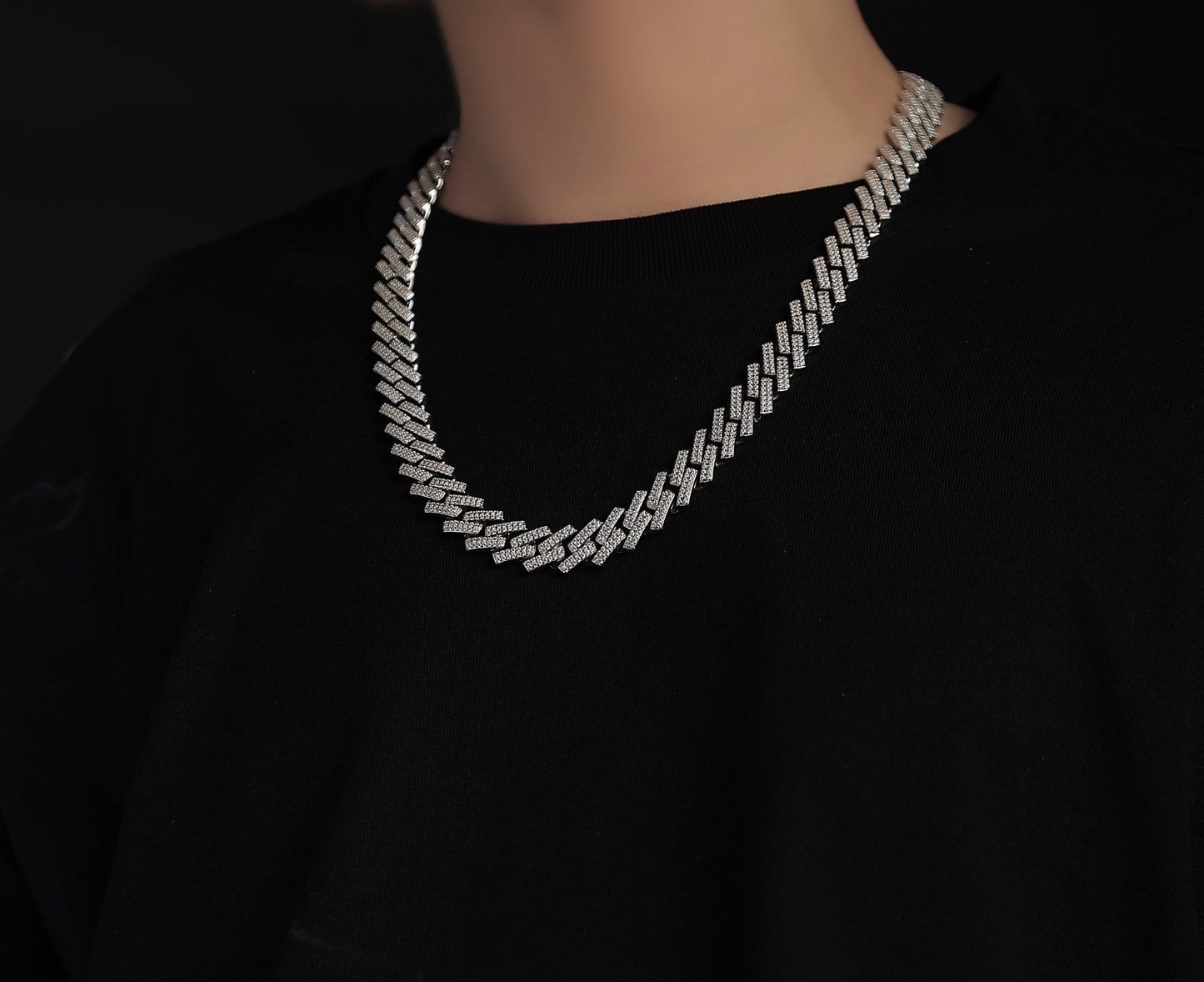 Challenge - Luxury Silver Necklace Set With Top-quality Moissanite, S925 Silver-plated Platinum