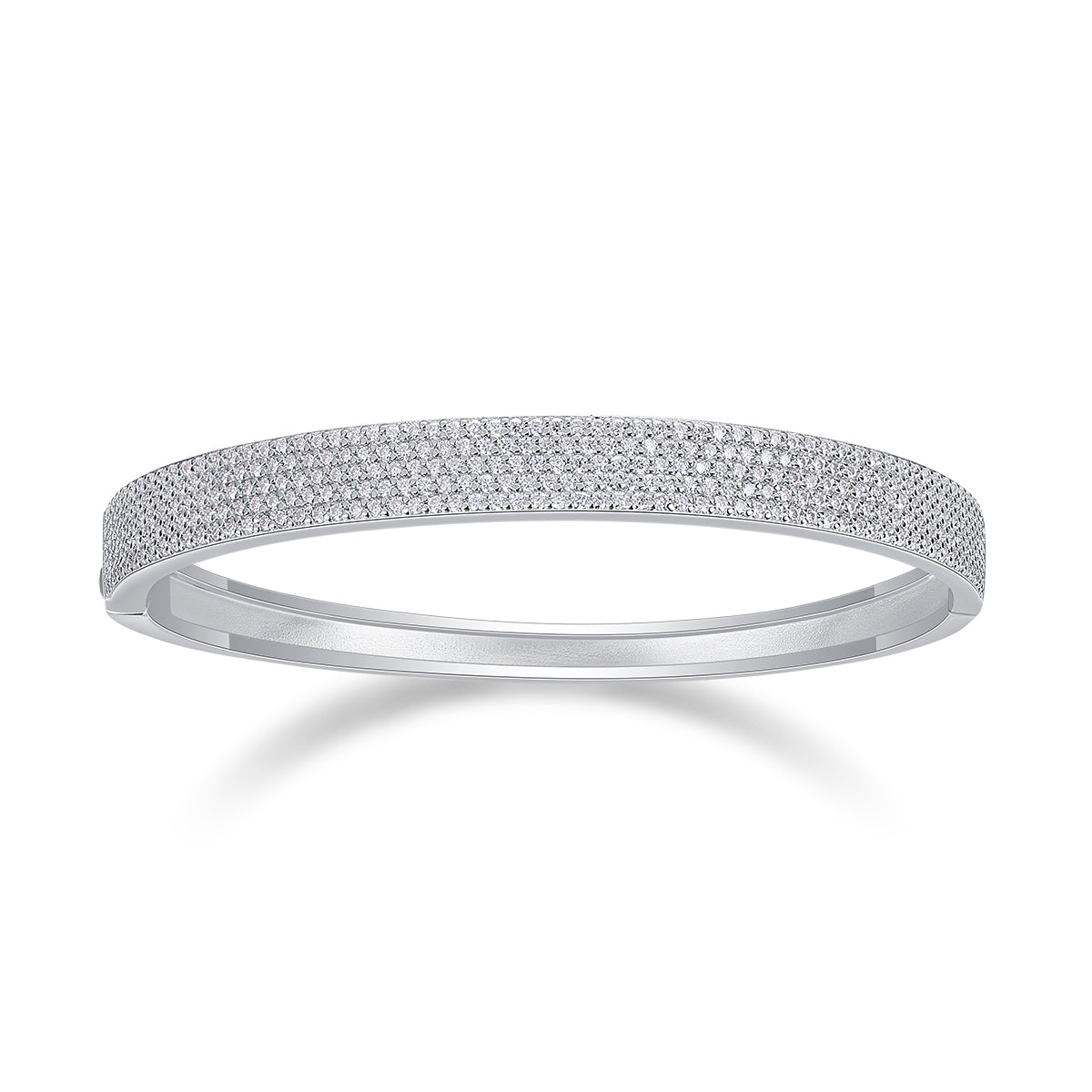 Set With Top-quality Moissanite, This Luxurious And Fashionable Light Luxury Jewelry Silver Bracelet Is Made Of S925 Silver Electroplated With Platinum