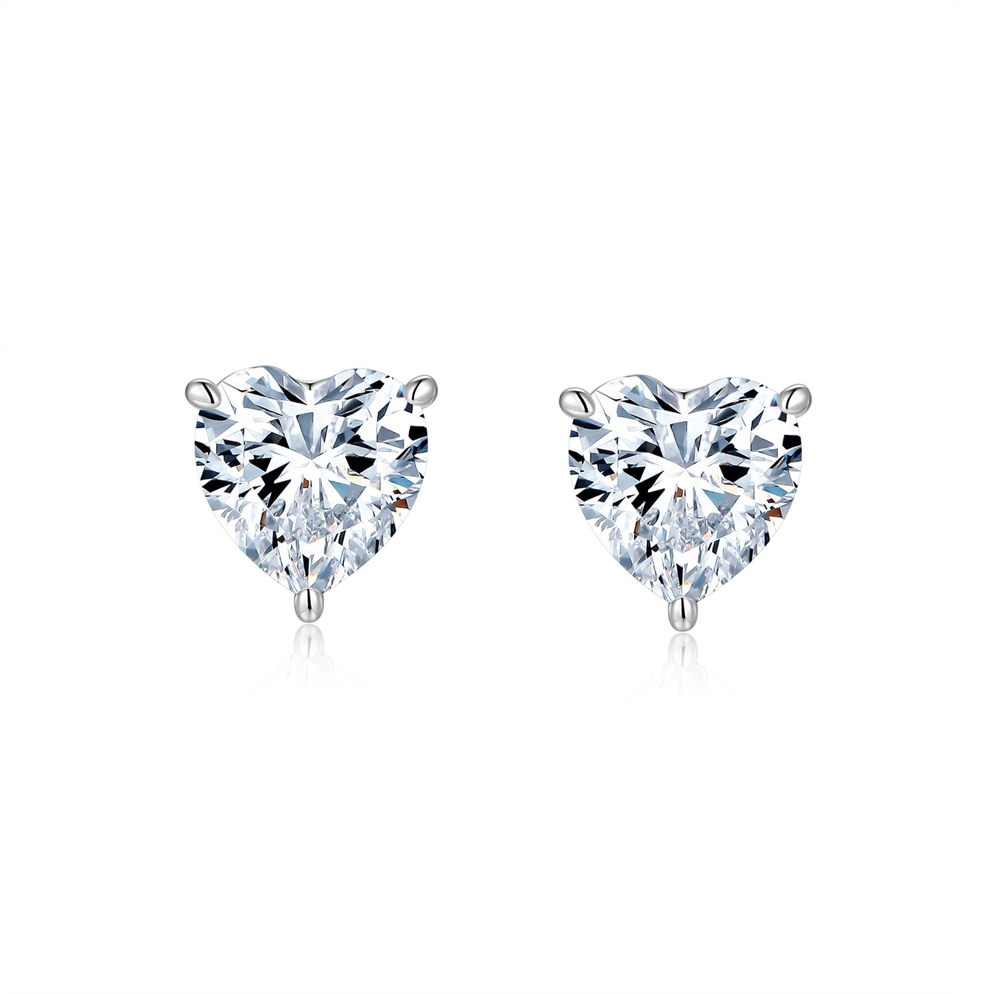 Luxury Silver Earrings Set Featuring Top-quality Moissanite Stones, Made Of S925 Silver Electroplated With Platinum.