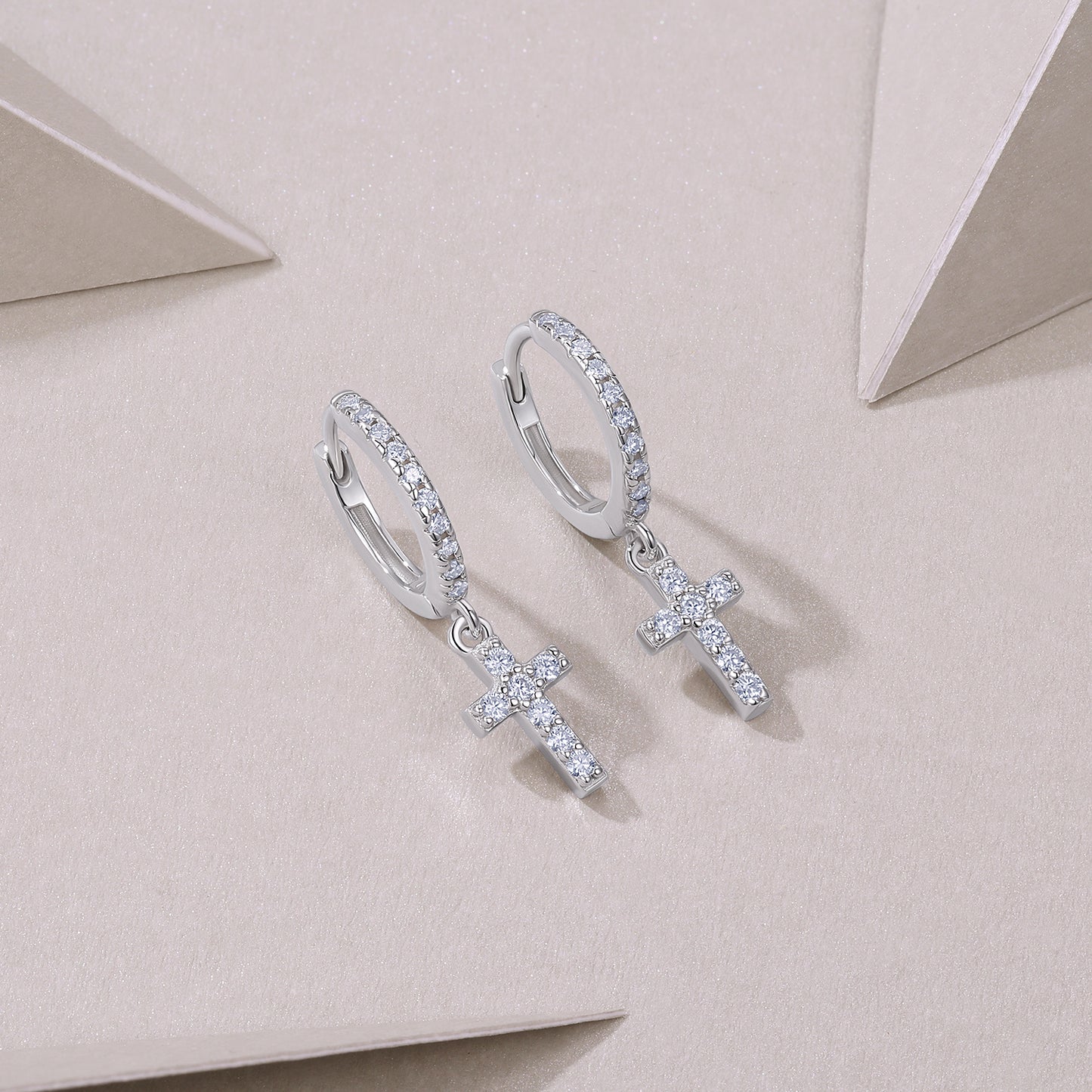 Top-quality Moissanite Luxury Silver Stud Earrings S925 Silver Plated Platinum