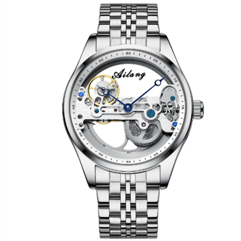 Men’s Automatic Skeleton Mechanical Watch – Creative Hollow Dial, Luxury Design