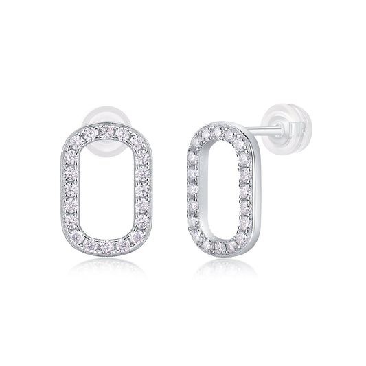 Return To Simplicity - Top-quality Moissanite Luxury Silver Stud Earrings S925 Silver-plated Platinum