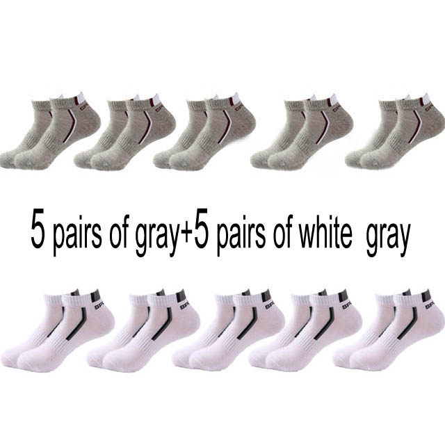 Men's Ankle Socks 5 or 10 Packs – All-Season Breathable Cotton Blend, Sports & Casual Wear