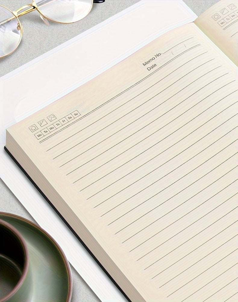 Carnet A5 de 360 ​​pages en similicuir premium avec boucle et motif tête de cerf 