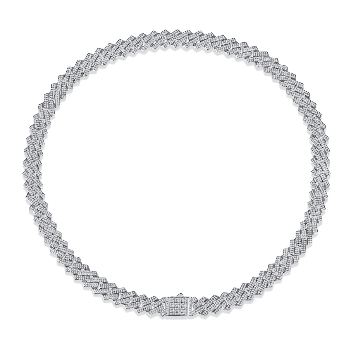 Challenge - Luxury Silver Necklace Set With Top-quality Moissanite, S925 Silver-plated Platinum