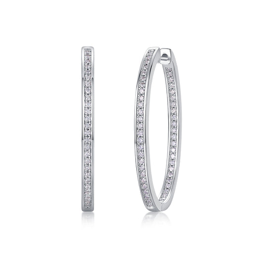 Natural Female Lead - Top-quality Moissanite Luxury Silver Stud Earrings S925 Silver-plated Platinum