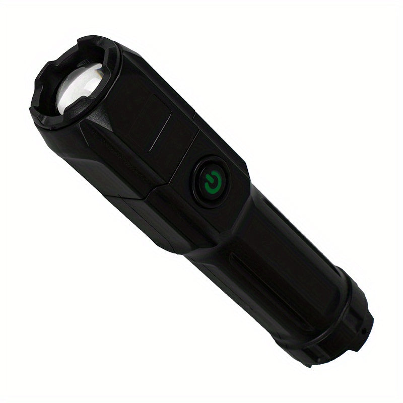 Powerful Zoomable LED Flashlight | Outdoor Multi-functional & Portable Torch | USB Rechargeable, Waterproof, Long-Range Lighting for Home & Camping Use