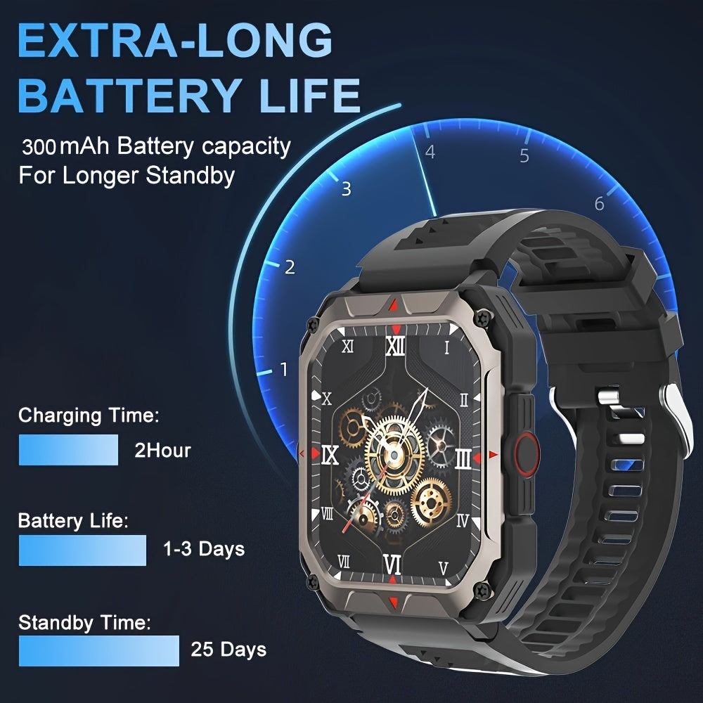 Men S Smart Watch Answer,make Calls, Wireless Calling Sports Smartwatch Fitness Tracker, With Multiple Sport Modes, Step Counter, Alarm, Compatible With IPhone And Android Phones
