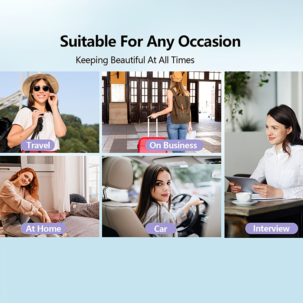 Cordless Hair Straightener Brush: Rapid Heating, USB Rechargeable Hot Comb for Women