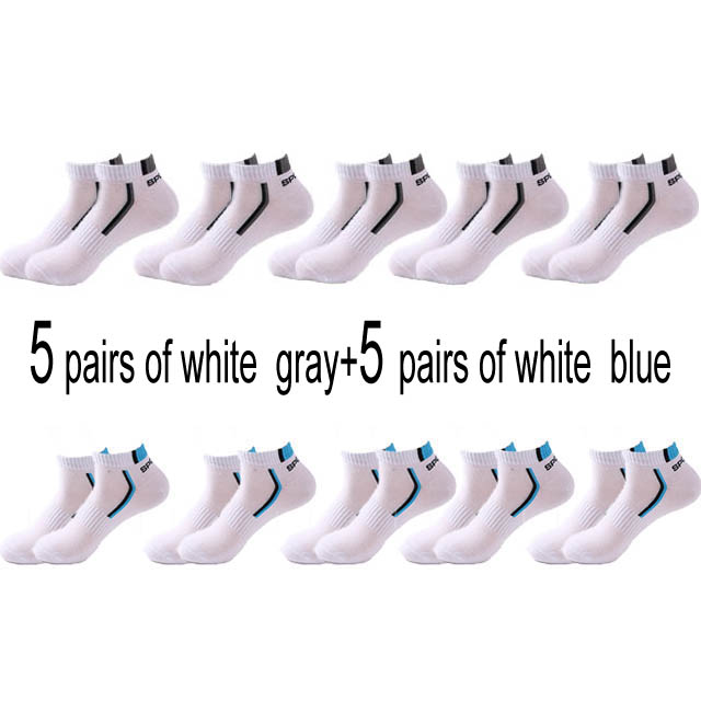 Men's Ankle Socks 5 or 10 Packs – All-Season Breathable Cotton Blend, Sports & Casual Wear