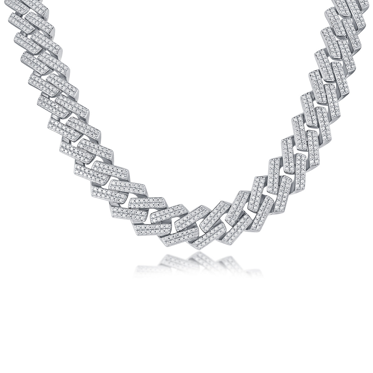 Challenge - Luxury Silver Necklace Set With Top-quality Moissanite, S925 Silver-plated Platinum