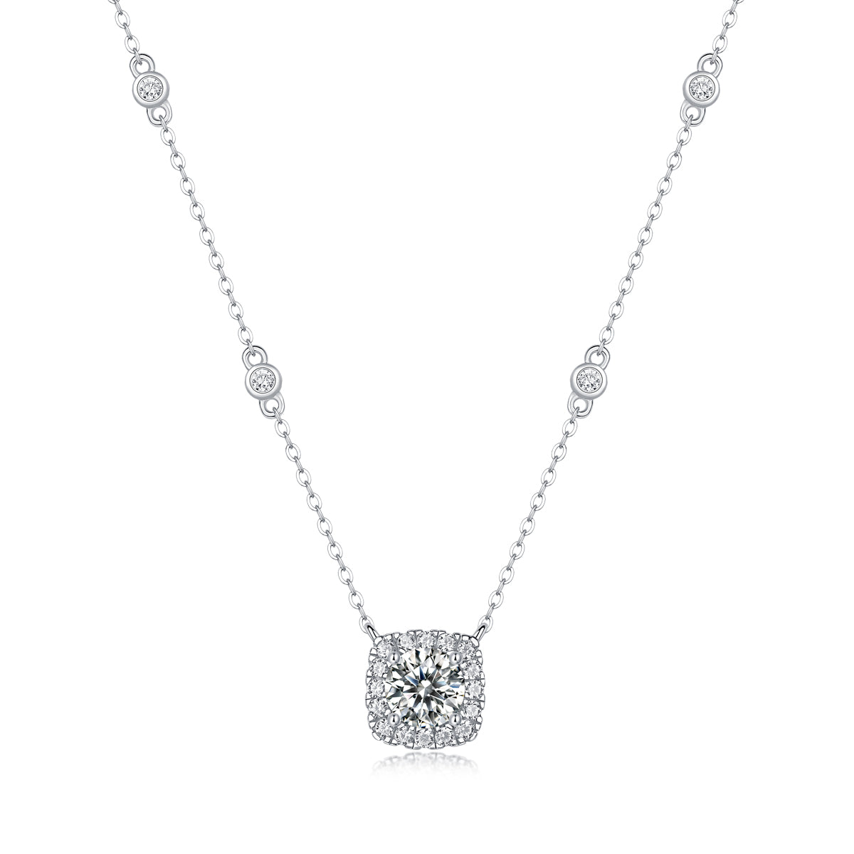 The Fate In Dreams - Necklace Set With Top-quality Moissanite S925 Silver And Platinum Plating