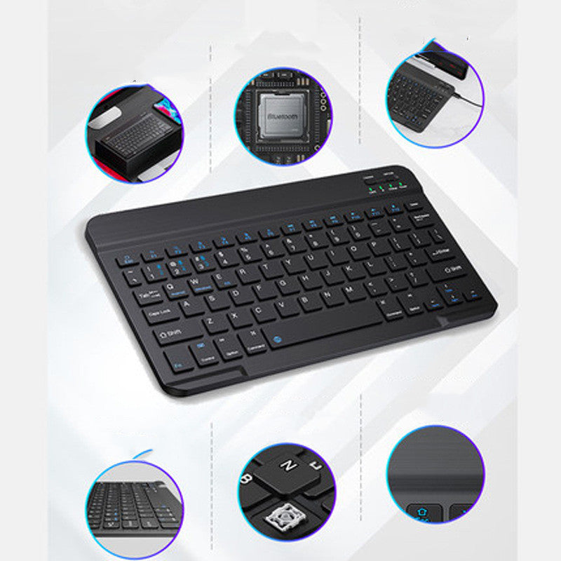 Ultra-Slim Universal Bluetooth Keyboard | Portable, Rechargeable & Multi-Device Compatible (iOS, Android, Windows)
