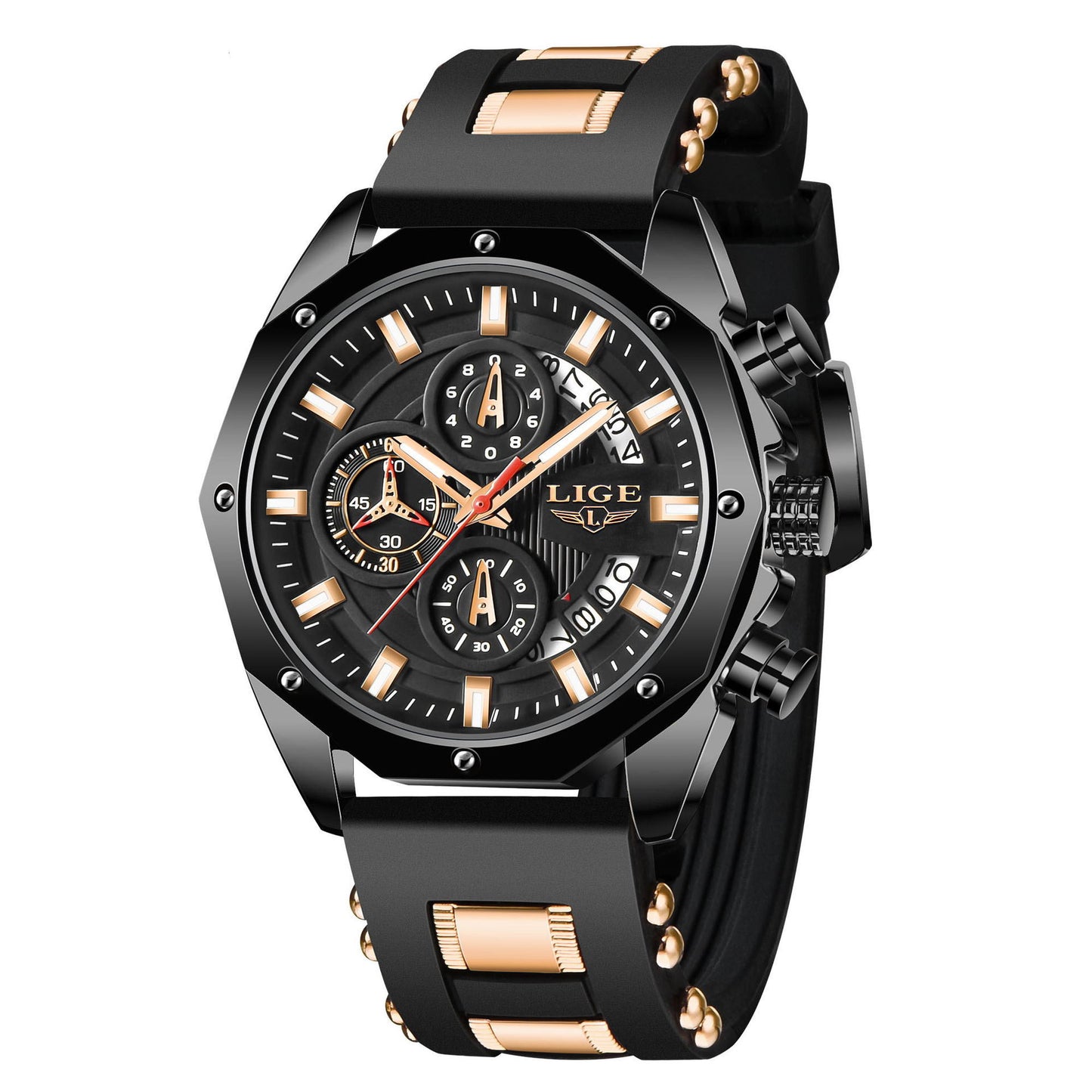 Men's Luxury Chronograph Silicone Sport Watch