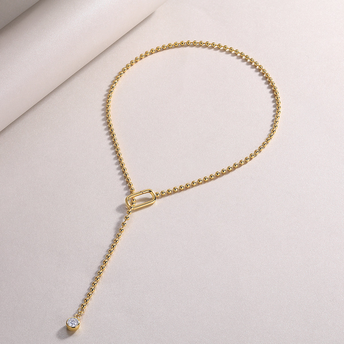 Tassel - Set With Top-quality Moissanite S925 Silver And Gold-plated Necklace Pendant