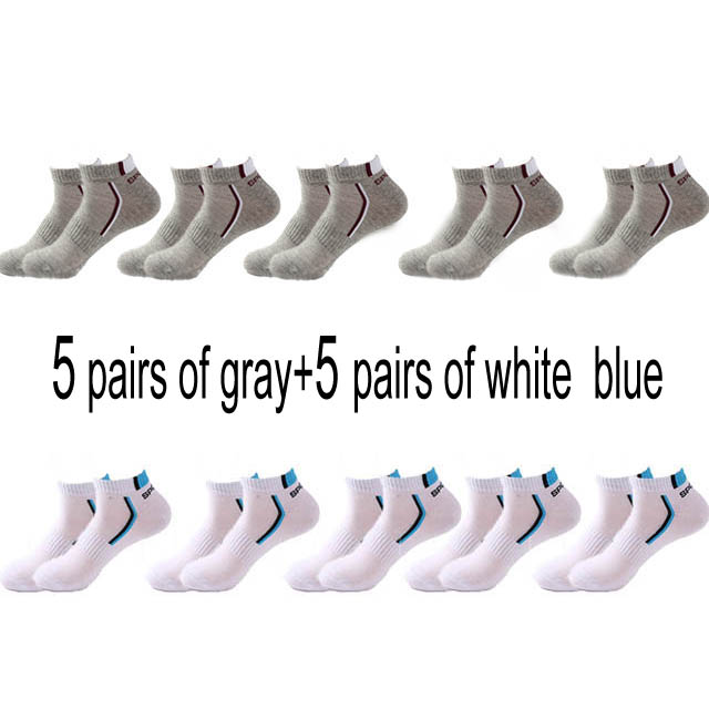 Men's Ankle Socks 5 or 10 Packs – All-Season Breathable Cotton Blend, Sports & Casual Wear
