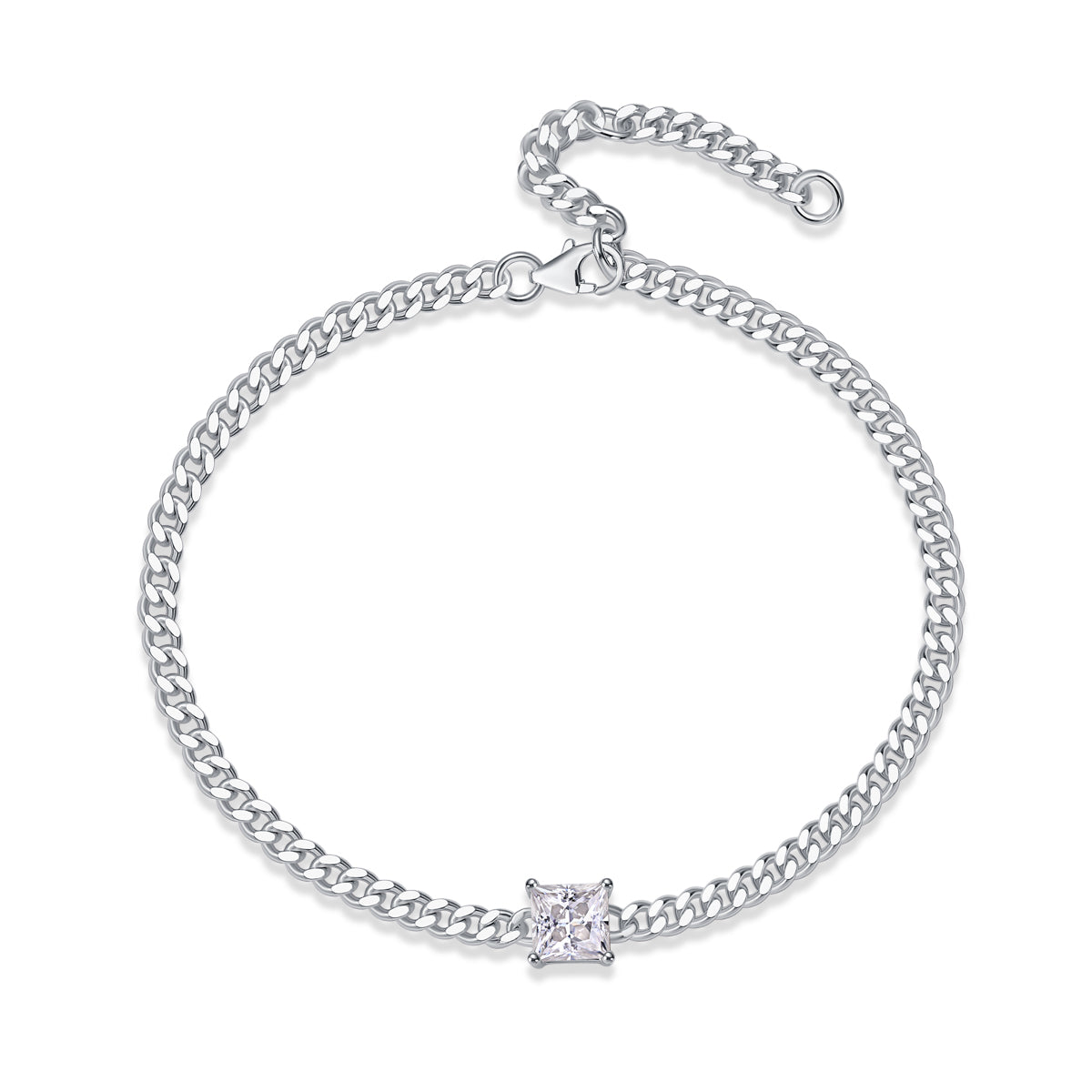 Tenacity - Fashionable Light Luxury Silver Bracelet With Top-Grade Moissanite S925, Platinum-Plated Silver