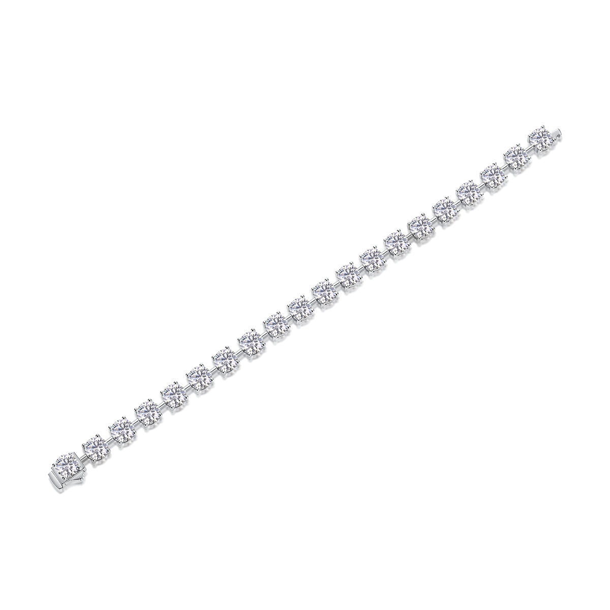 Luxury Moissanite Tennis Bracelet – Top-Quality D VVS1 Stones, S925 Sterling Silver, Platinum Plated