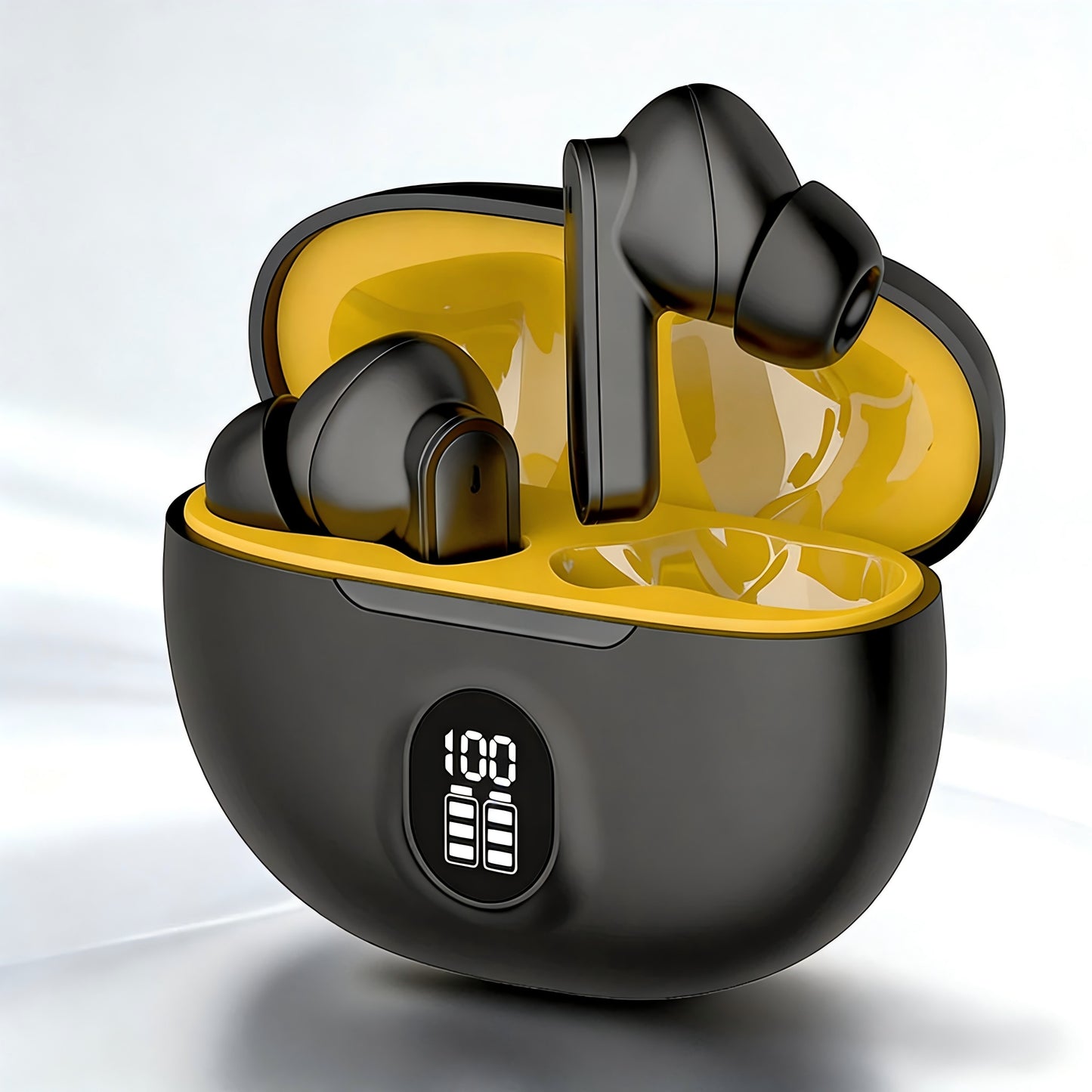 Wireless Earbuds with Noise Canceling, LED Power Display, and Bluetooth 5.4. Smart Touch Controls for Effortless Use