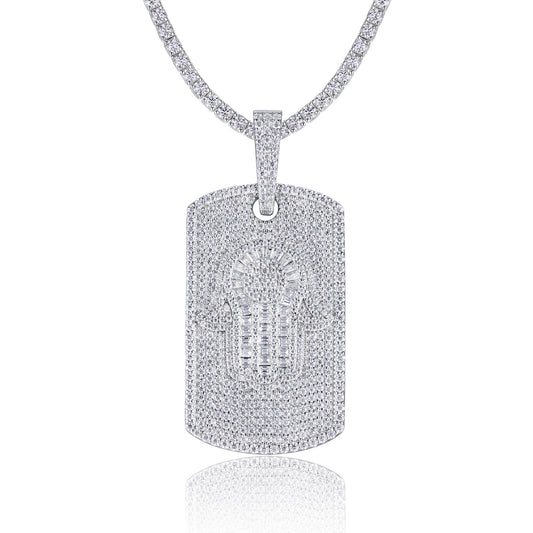 Luxury Silver Necklace Set With Top-quality Moissanite D Color VVS,  S925 Silver Electroplated With Platinum