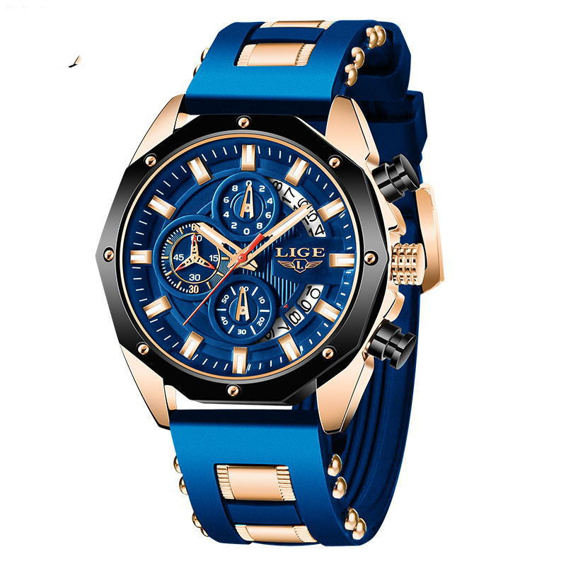 Men's Luxury Chronograph Silicone Sport Watch