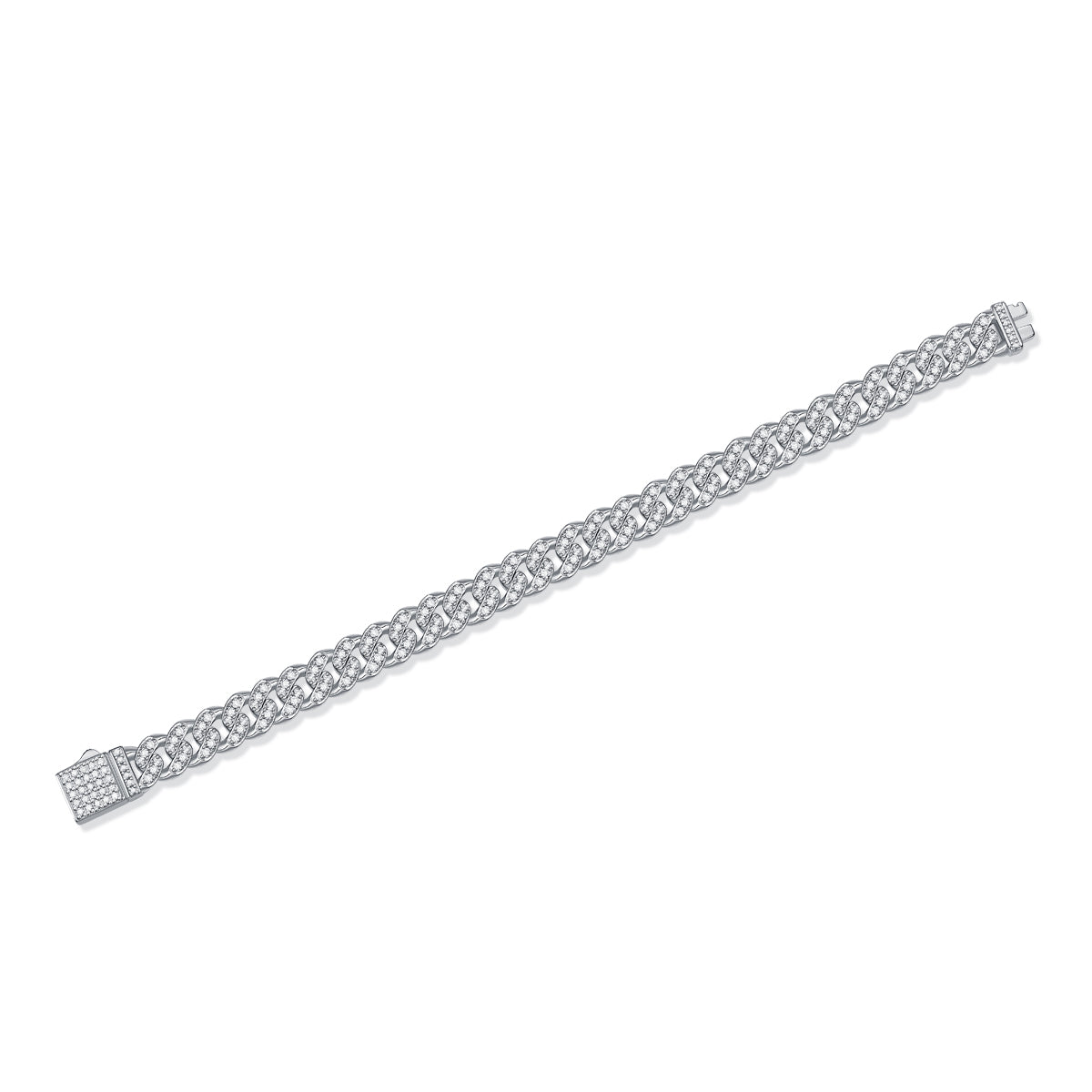 Light Of Faith - Luxury Silver Bracelet Set With Top-quality Moissanite, S925 Silver Plated Platinum