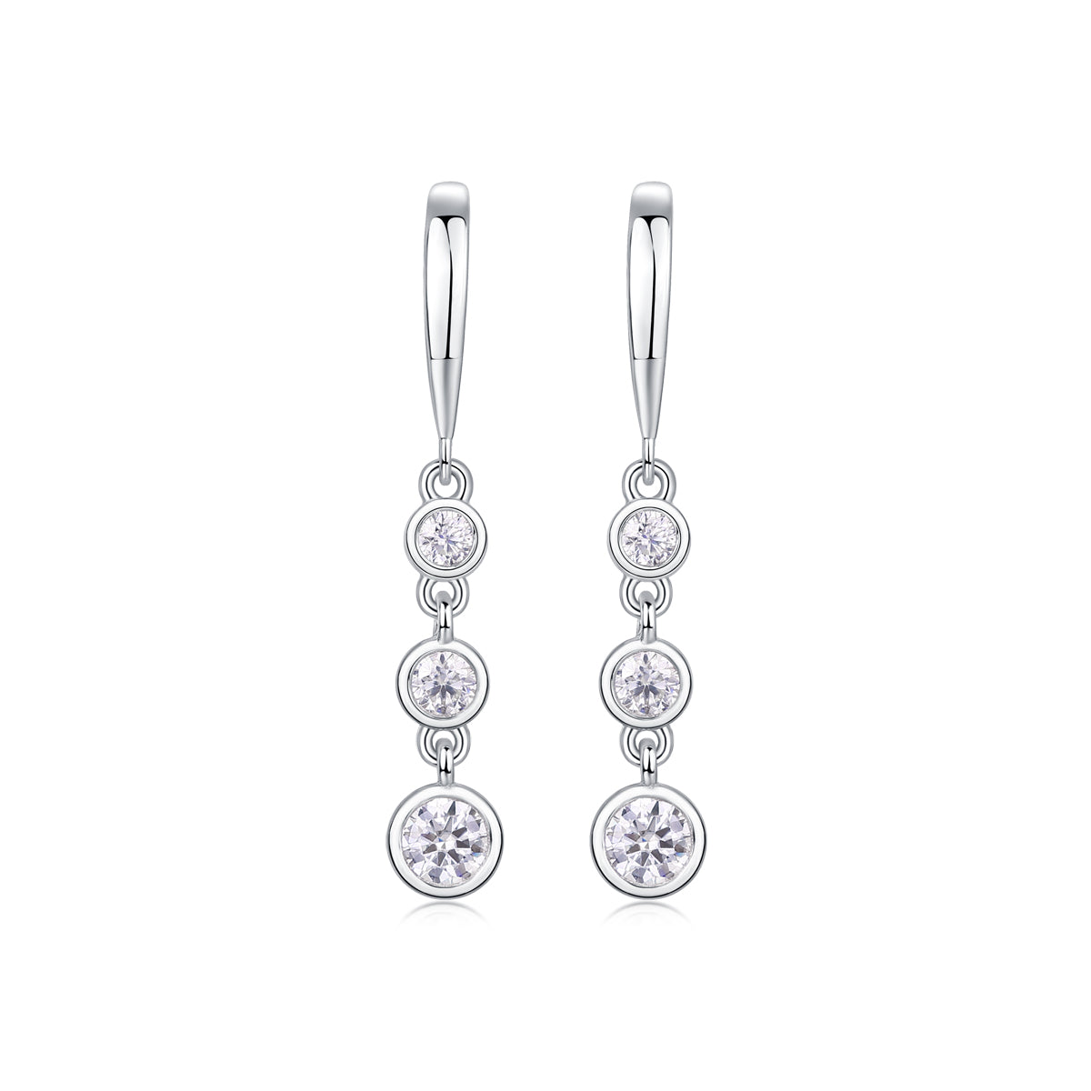 Starlight - Earrings Set With Top-quality Moissanite S925 Silver And Platinum-plated Stud Earrings