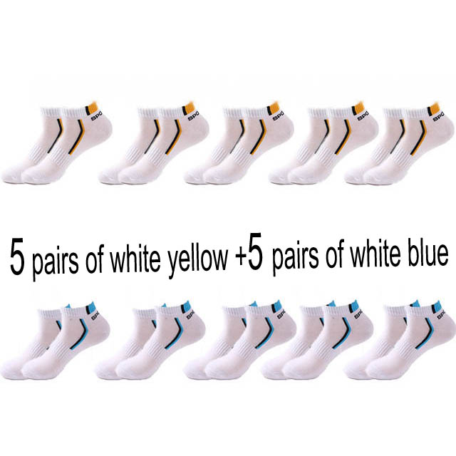 Men's Ankle Socks 5 or 10 Packs – All-Season Breathable Cotton Blend, Sports & Casual Wear