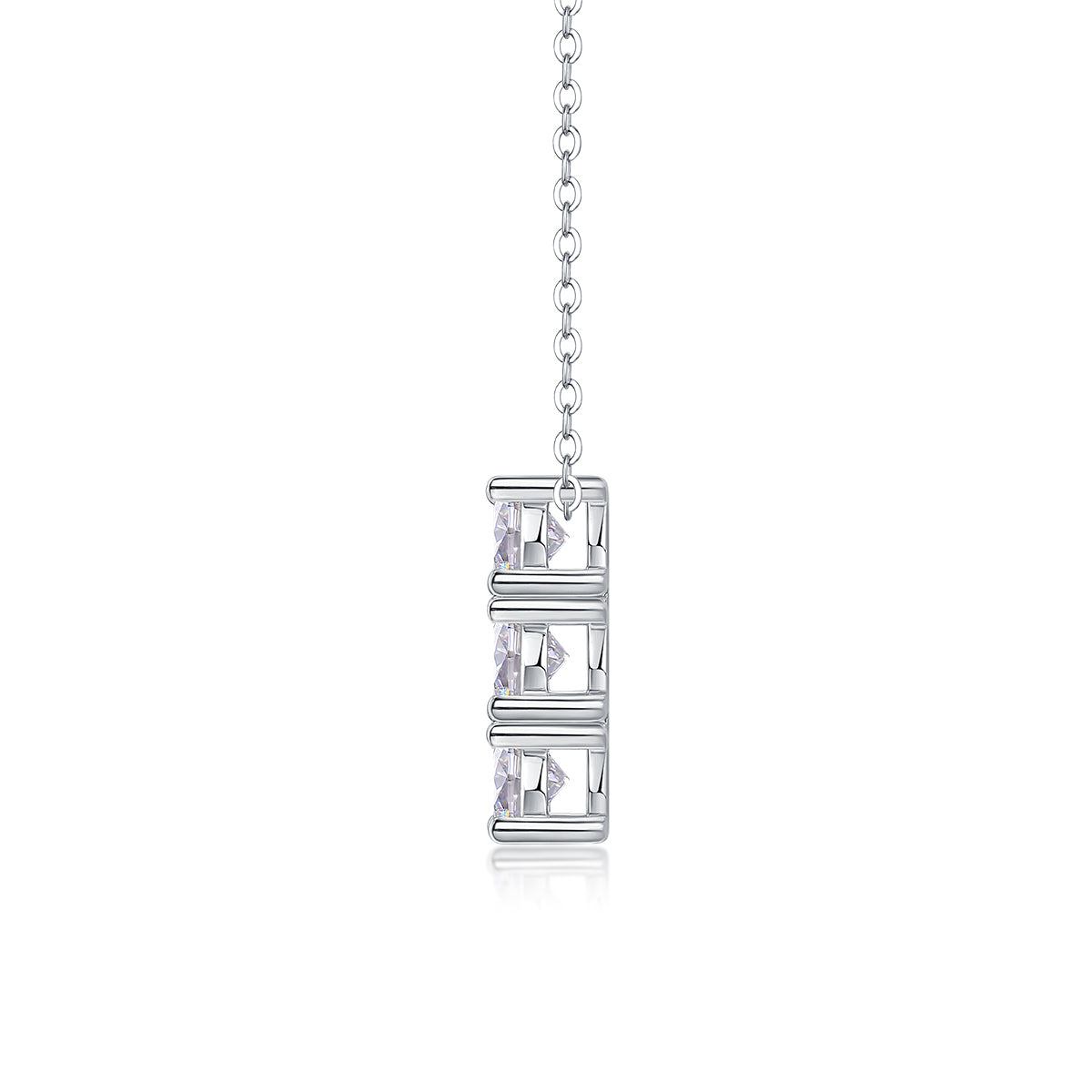 【One-Character Circle】 Moissanite Necklace – S925 Sterling Silver, Platinum-Plated Light Luxury