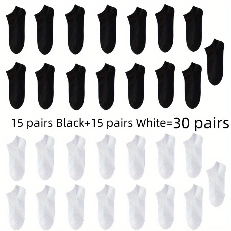 5/10/30 Pairs Men's & Women's Premium Comfort No-Show Ankle Socks