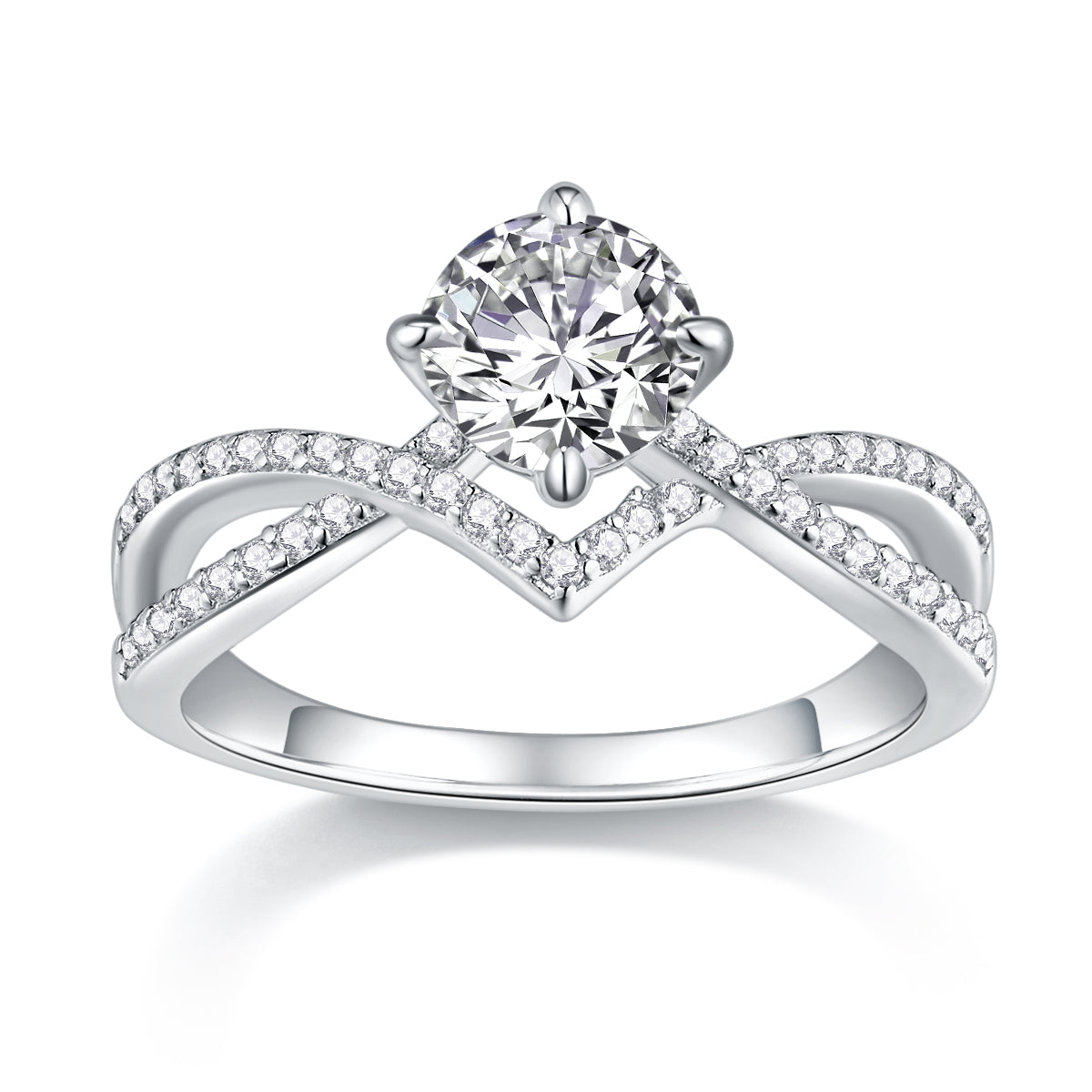 【Sacred Vow】 Luxury 2-Carat Moissanite Ring – S925 Sterling Silver, Platinum-Plated