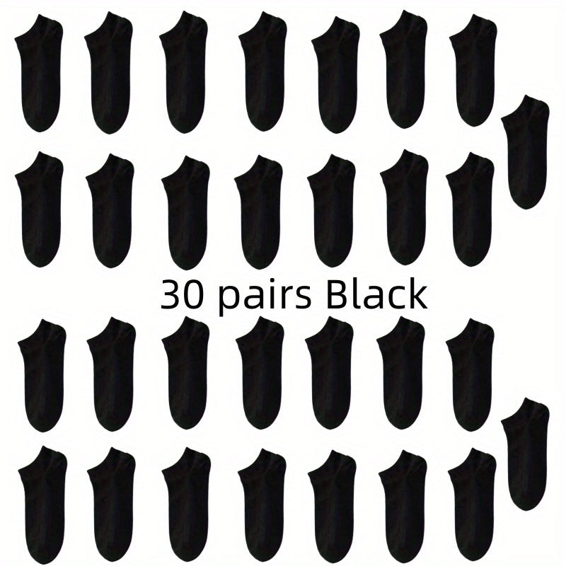 5/10/30 Pairs Men's & Women's Premium Comfort No-Show Ankle Socks