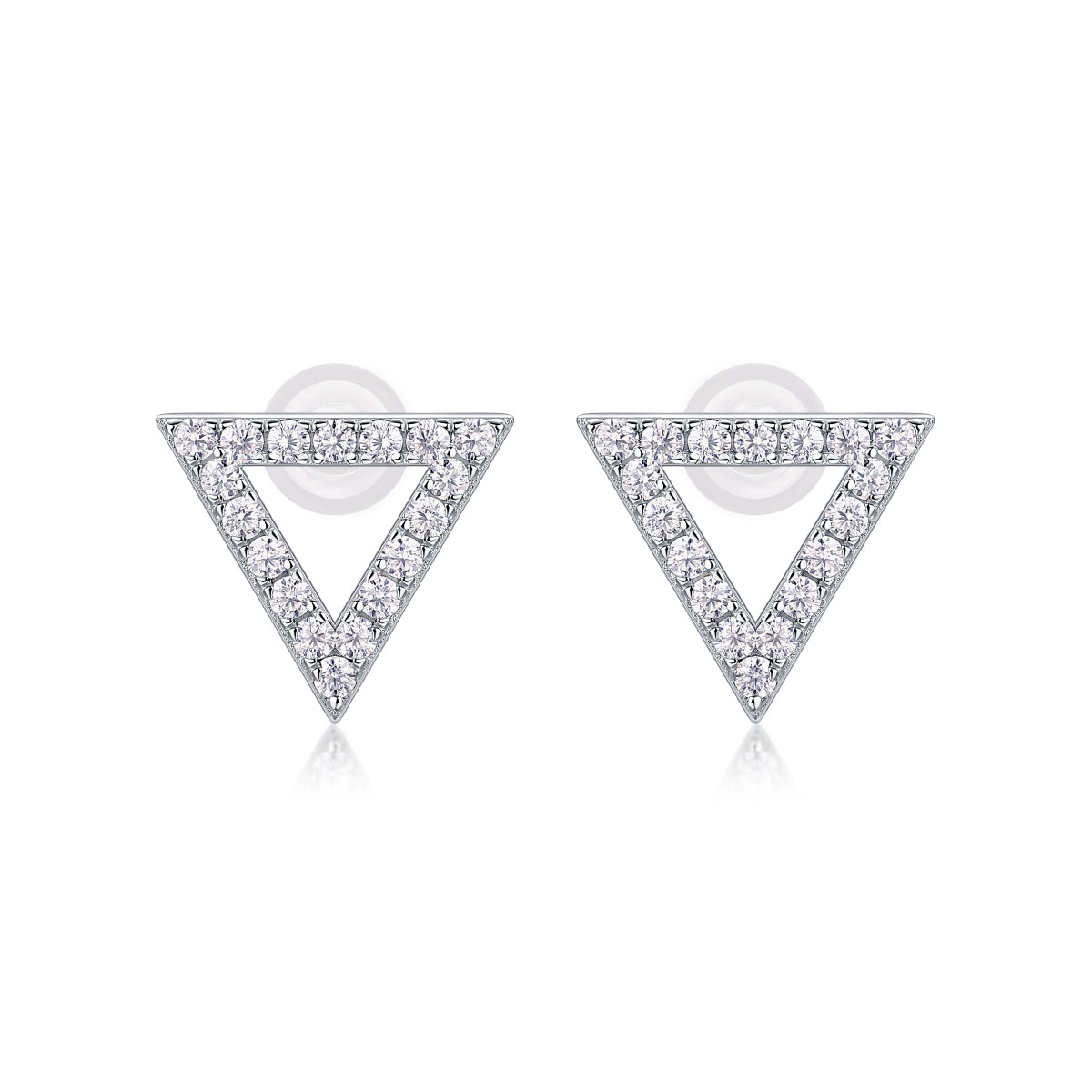 One-of-a-kind - Set With Top-quality Moissanite Luxury Silver Stud Earrings S925 Silver-plated Platinum