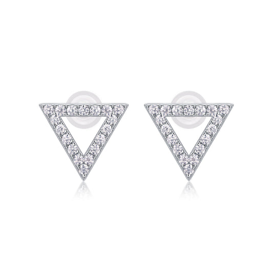One-of-a-kind - Set With Top-quality Moissanite Luxury Silver Stud Earrings S925 Silver-plated Platinum