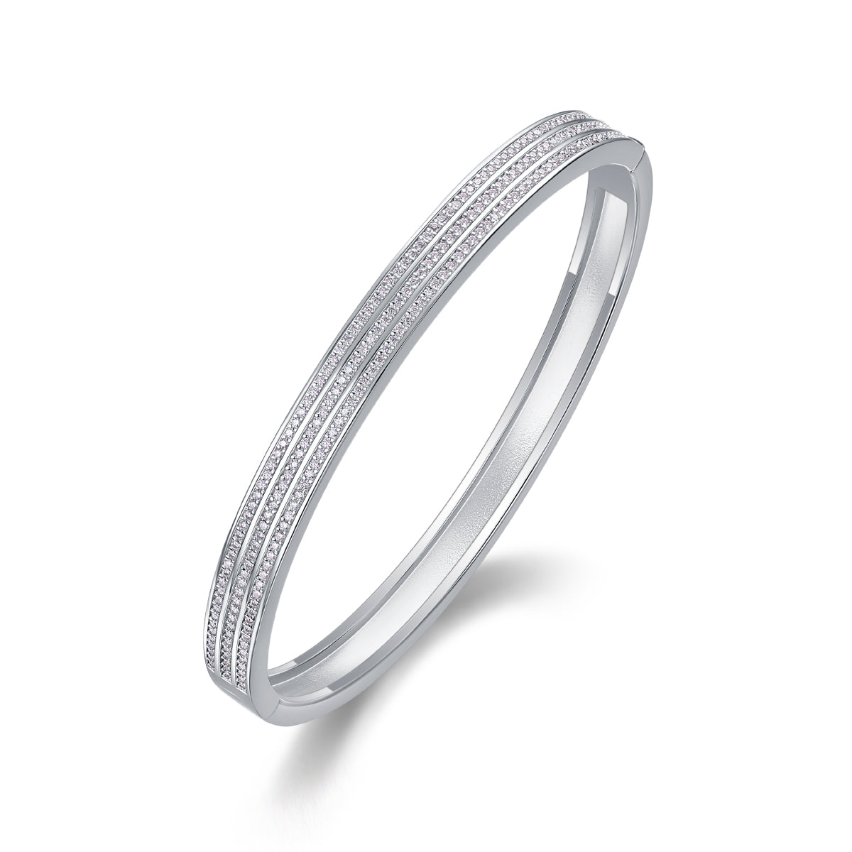 Starlight Amusement - Top-quality Moissanite Luxury Silver Bracelet S925 Silver-plated Platinum