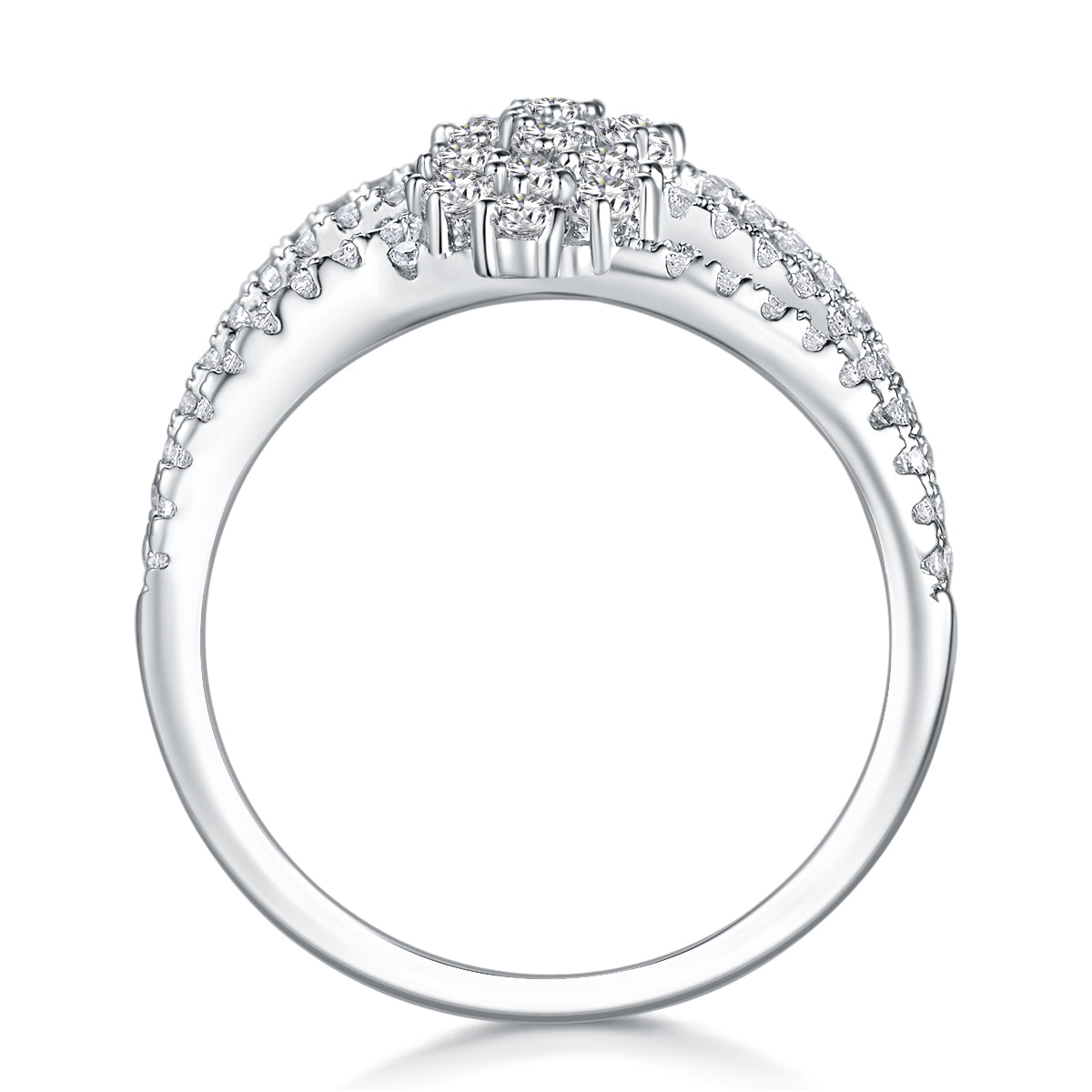 Winter Love Song - Luxury Silver Ring Set With Top-quality Moissanite S925 Silver And Platinum-plated Diamond