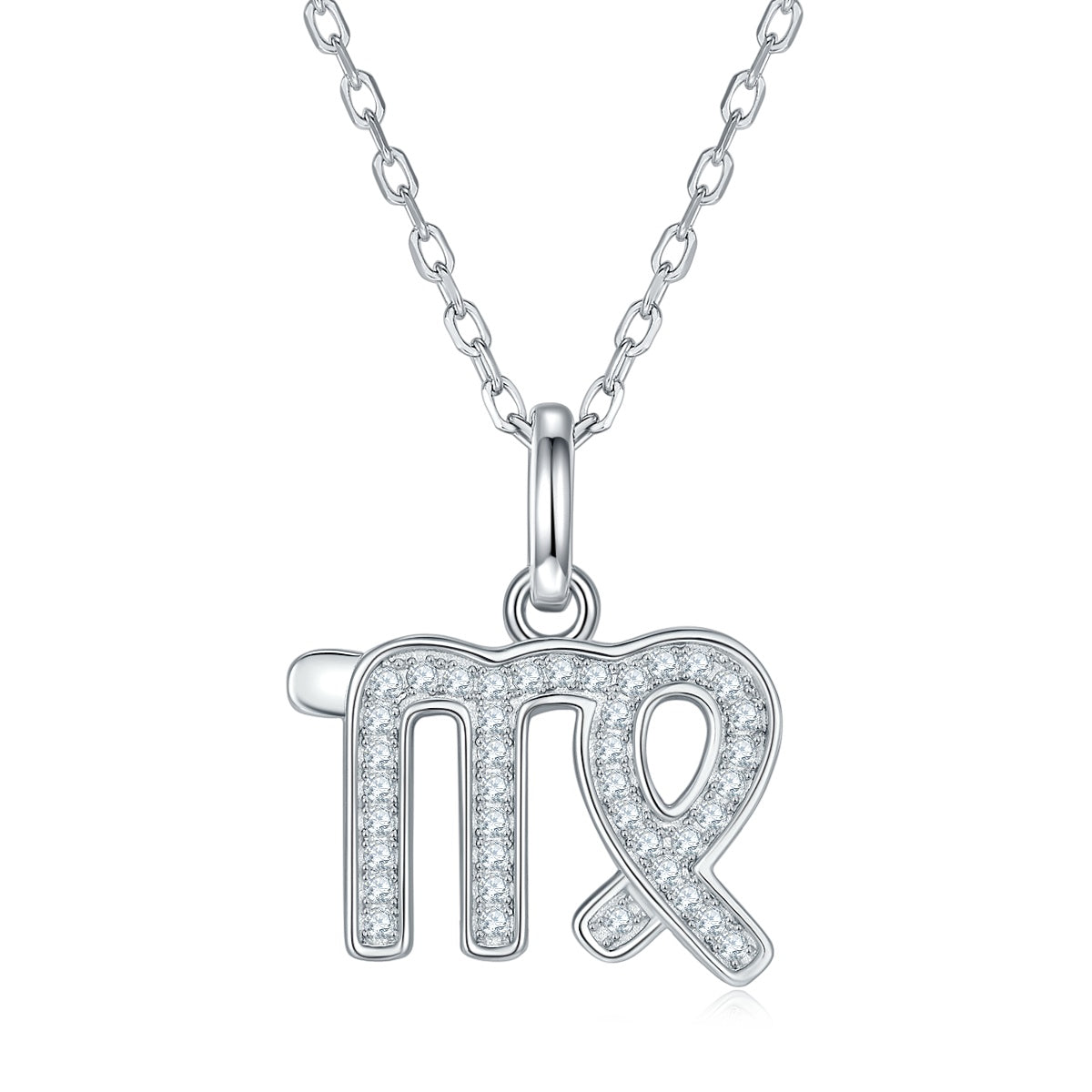 12 Zodiac Signs - Virgo, Luxury Necklace Pendant – S925 Silver-Plated Platinum Set With Top-quality Moissanite D Color VVS1