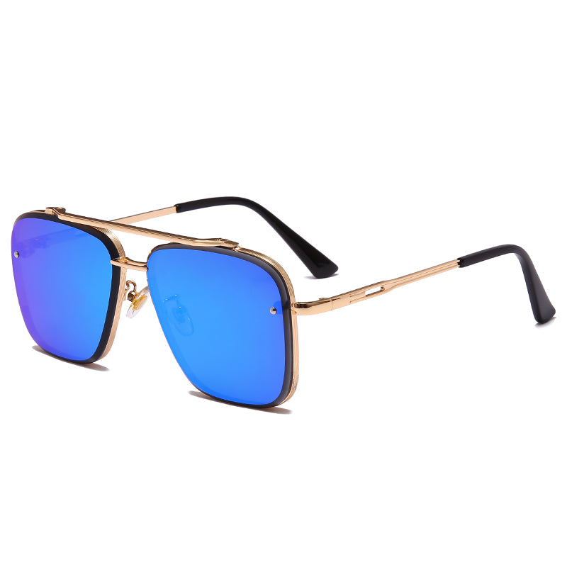 Vintage Metal Square Aviator Sunglasses for Men & Women