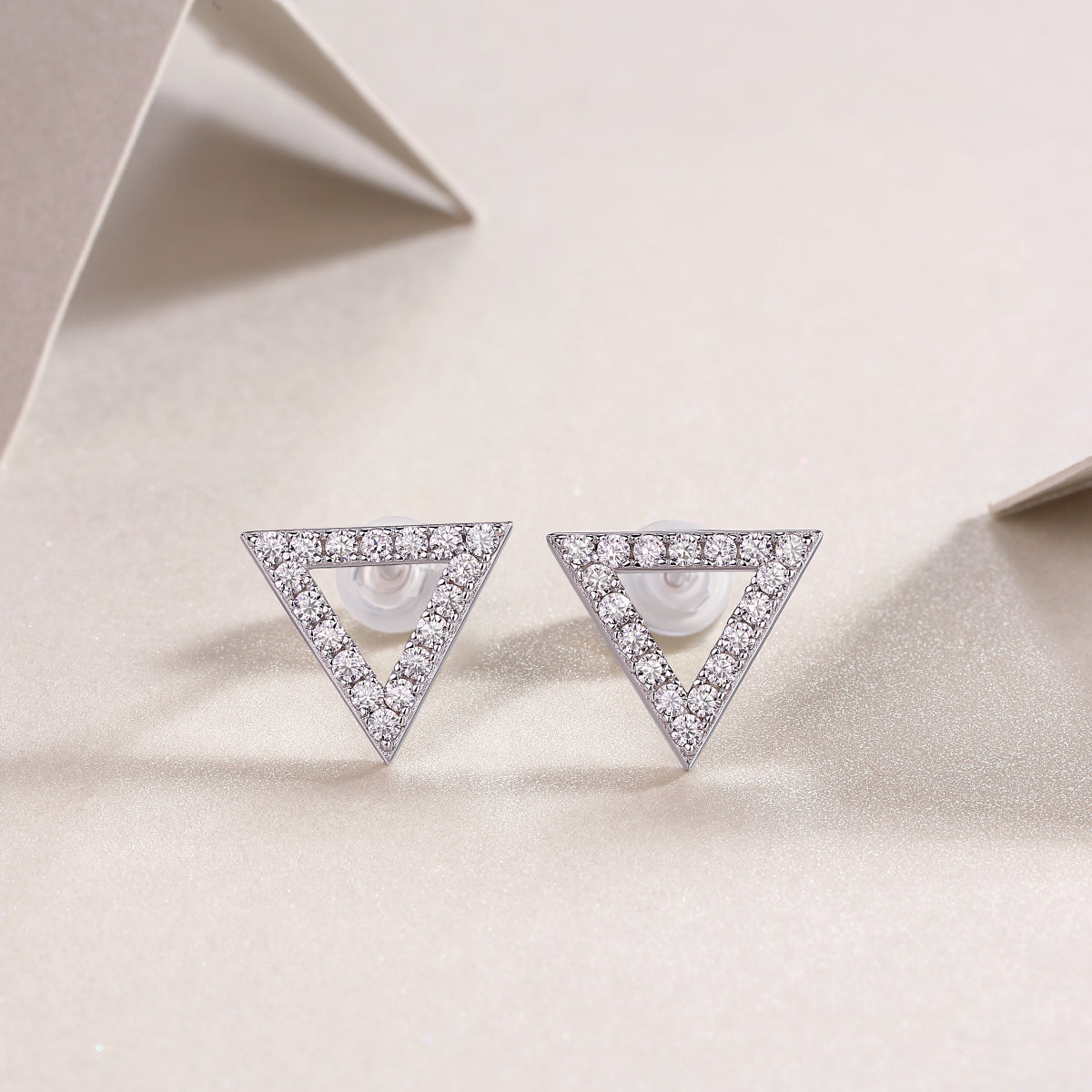 One-of-a-kind - Set With Top-quality Moissanite Luxury Silver Stud Earrings S925 Silver-plated Platinum